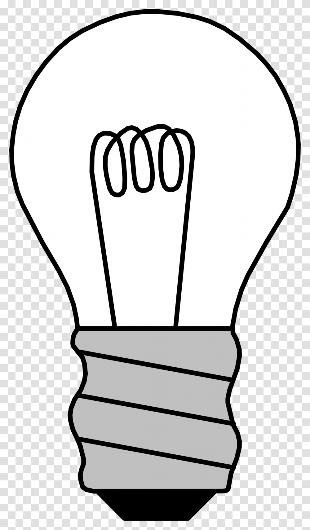 Drawn Light Bulb Coloring, Lightbulb Transparent Png