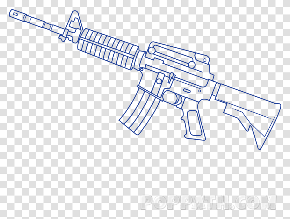 Drawn M Free On Rifle, Gun, Weapon, Weaponry, Machine Gun Transparent Png