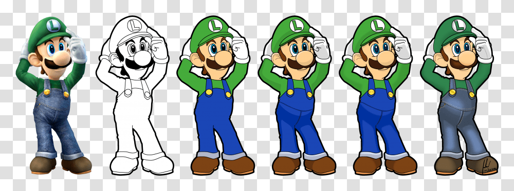 Drawn Mario Lugi Smash Bros Mario Luigi, Elf, Person, Human, Super Mario Transparent Png