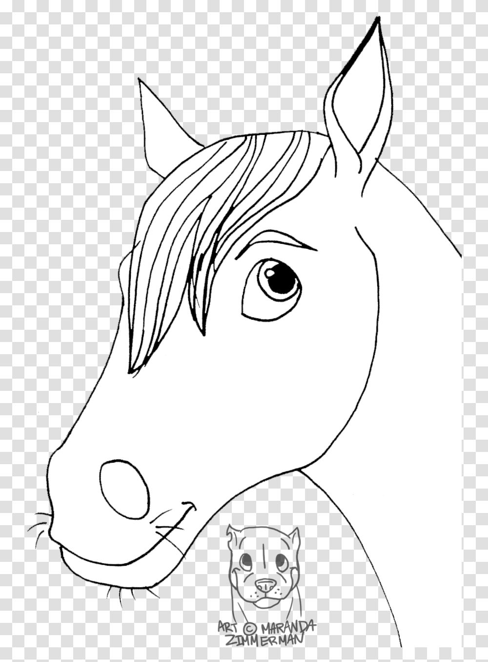 Drawn Mask Horse Mane, Mammal, Animal, Drawing Transparent Png