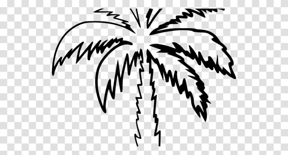 Drawn Palm Tree Clip Art Clip Art Of Palm Tree, Gray, World Of Warcraft Transparent Png