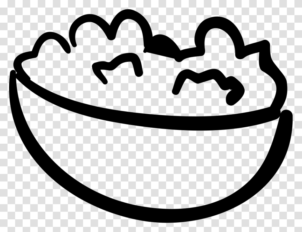Drawn Popcorn Black And White, Label, Bowl, Dish, Meal Transparent Png
