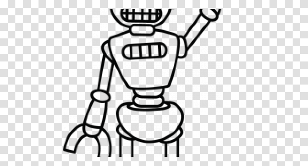 Drawn Robot War Robot, QR Code Transparent Png