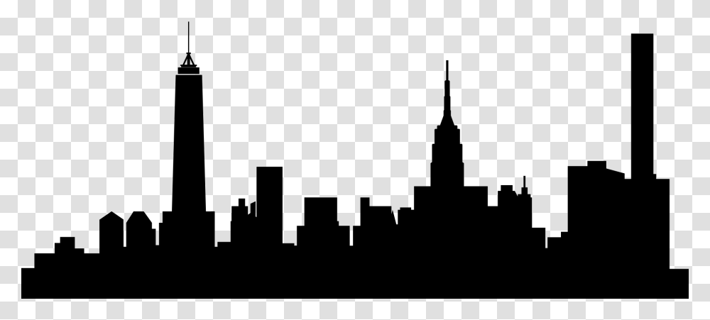 Drawn Skyline, Silhouette, Stencil, Urban, City Transparent Png