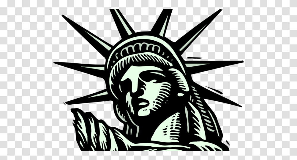 Drawn Statue Of Liberty Statue Of Liberty Illustration, Stencil, Label, Poster Transparent Png