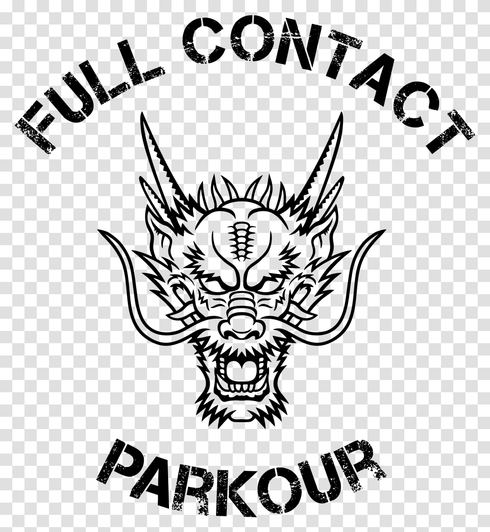 Drawn Symbol Parkour Dragon Head Tattoo, Emblem, Lobster, Sea Life Transparent Png