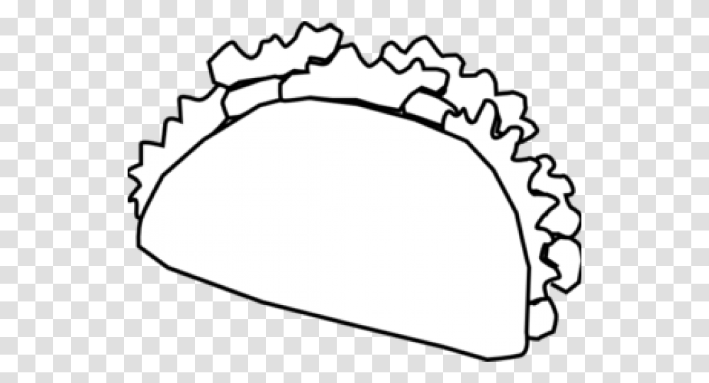 Drawn Tacos Black And White, Food Transparent Png