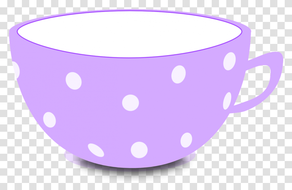 Drawn Tea Cup Clip Art Cute Tea Cup Clipart, Bowl, Texture, Mixing Bowl, Polka Dot Transparent Png