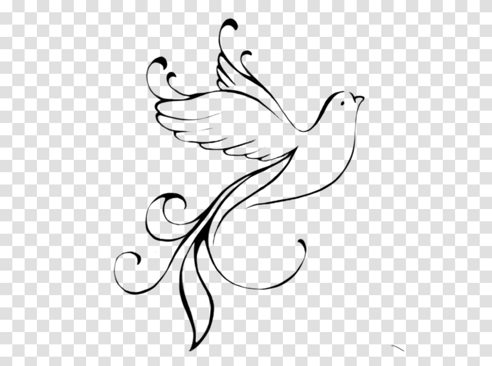 Drawn Turtle Dove Flying, Gray, World Of Warcraft Transparent Png