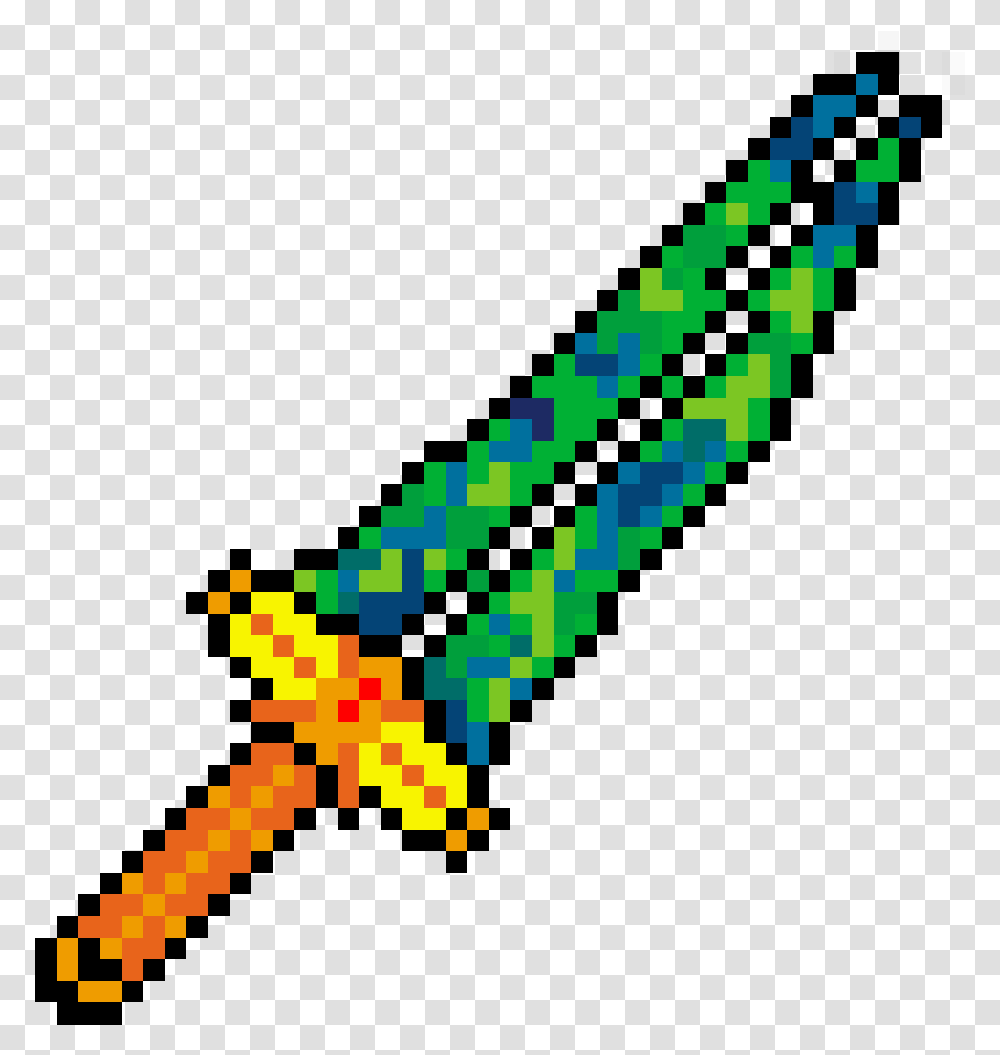 Drawn Weapon Terraria Pickle Rick Pixel Art, Sword, Blade, Weaponry Transparent Png