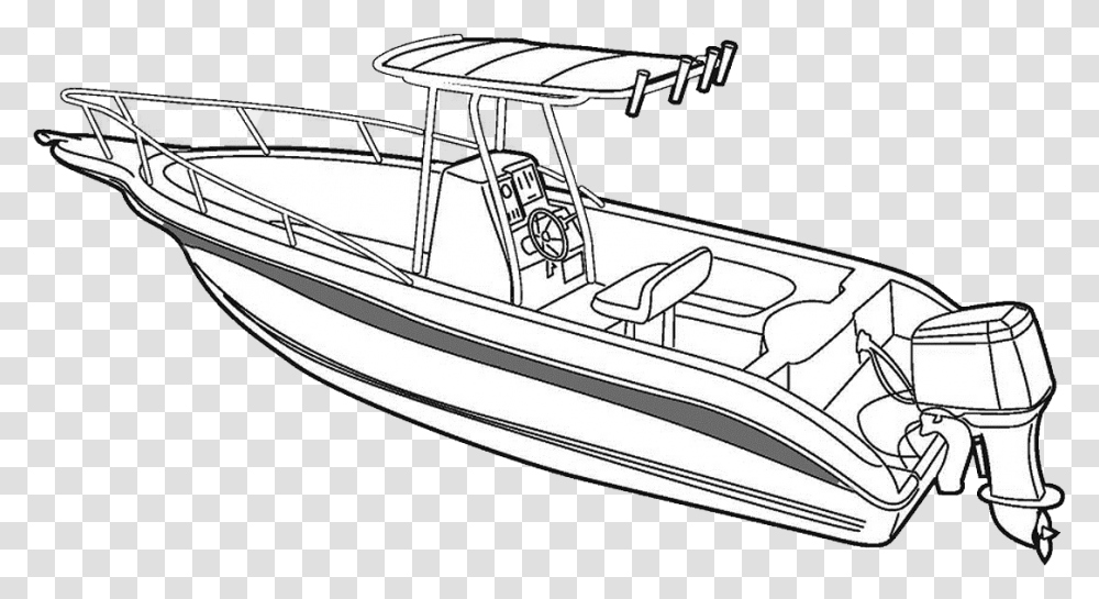 Drawn Yacht Speed Boat Boat Coloring Page, Canoe, Rowboat, Vehicle, Transportation Transparent Png