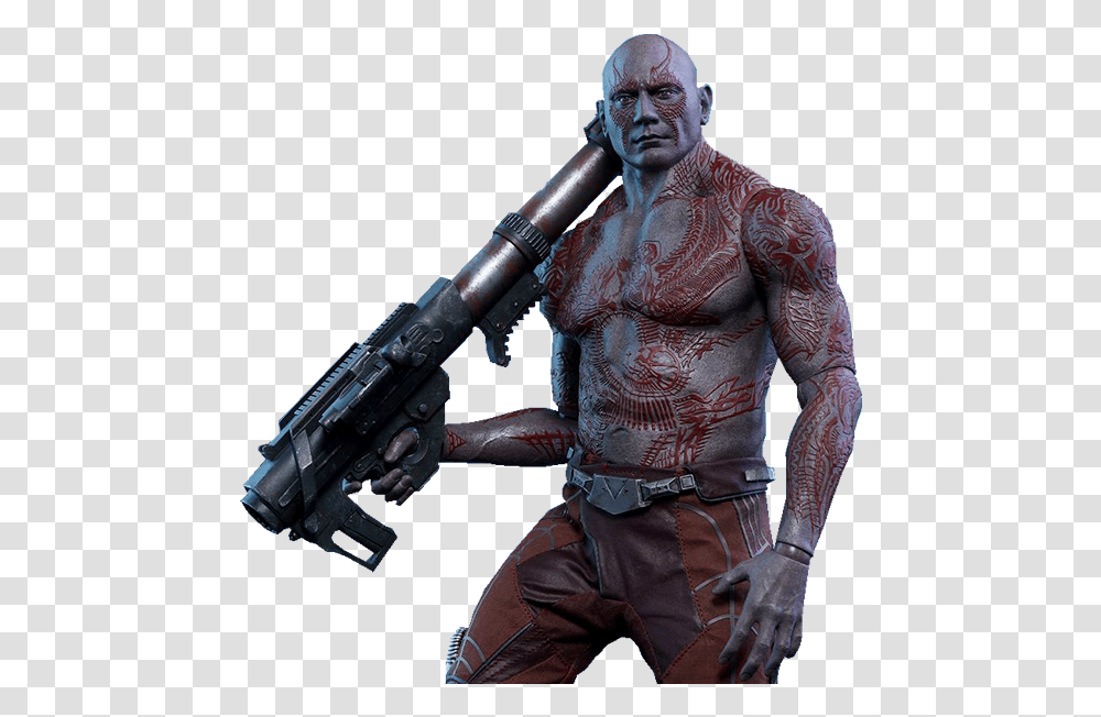 Drax, Person, Gun, Weapon, Costume Transparent Png