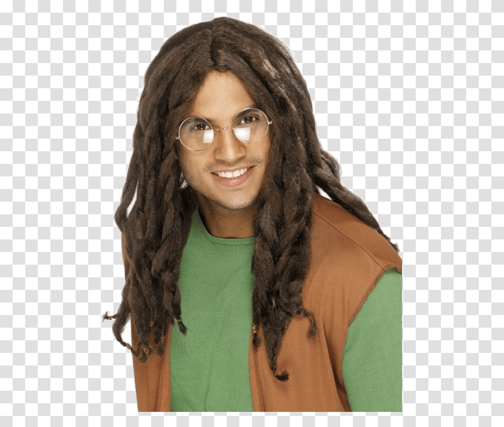 Dreadlock Wig Brown Smiffys Jamaican Wig, Hair, Face, Person, Human Transparent Png