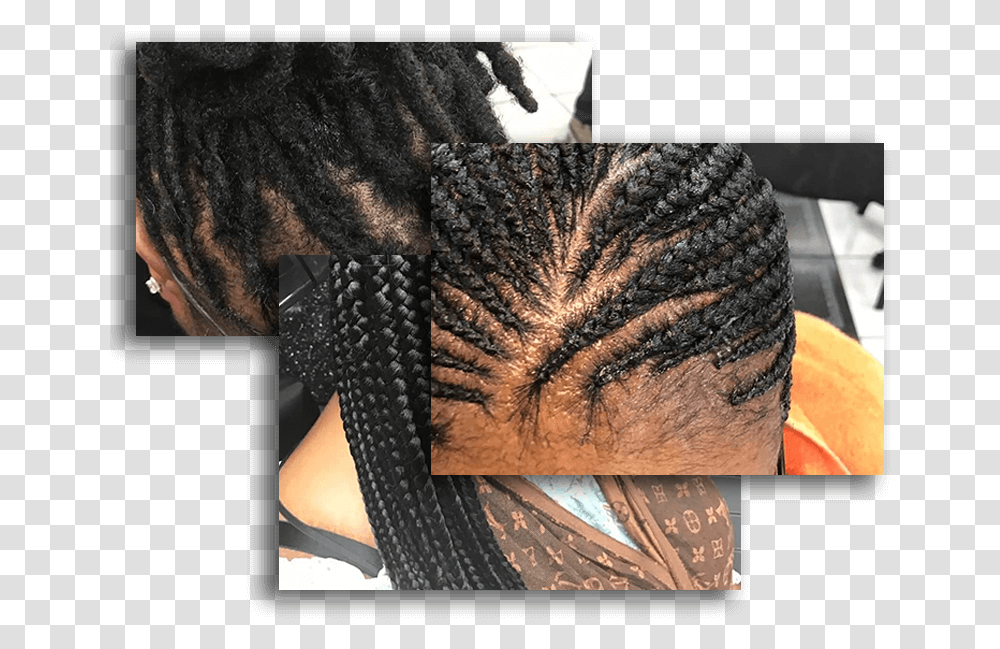 Dreadlocks And Retwist Micro Braids Pick And Drop Lace Wig, Collage, Poster, Advertisement, Skin Transparent Png