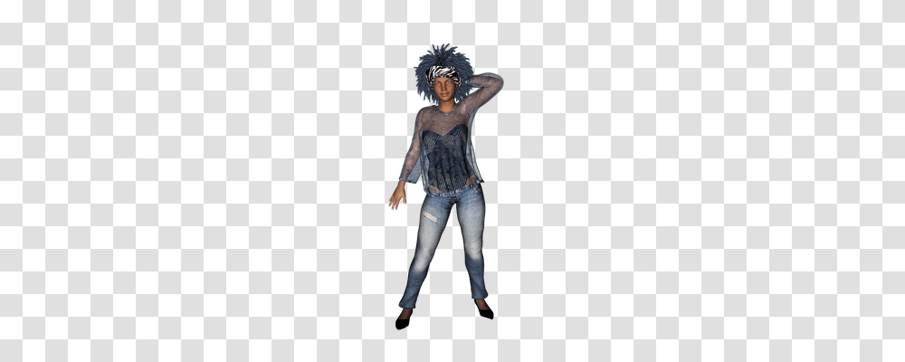 Dreads Person, Pants, Female Transparent Png