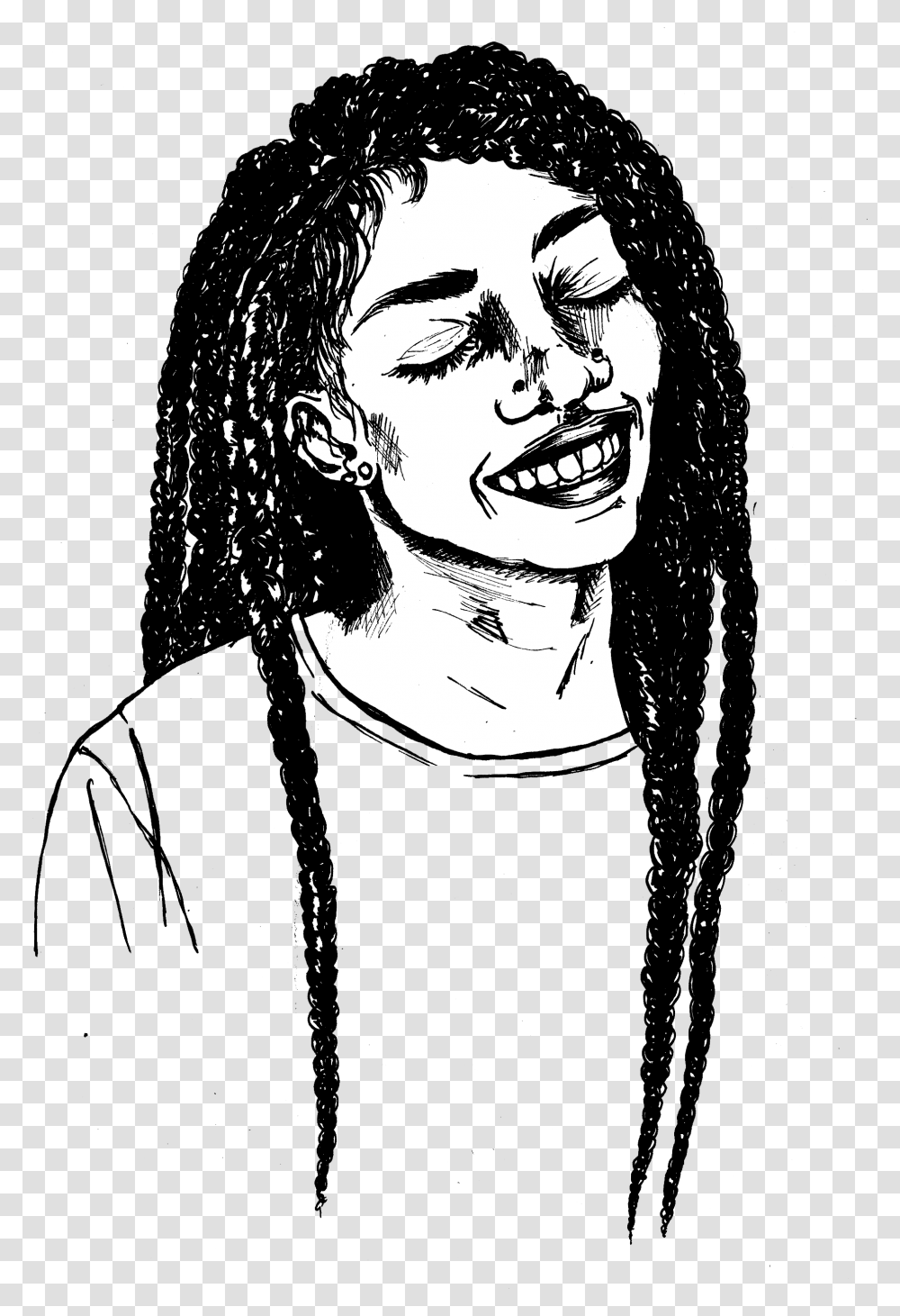 Dreads Drawing Sketch, Face, Person, Human, Skin Transparent Png