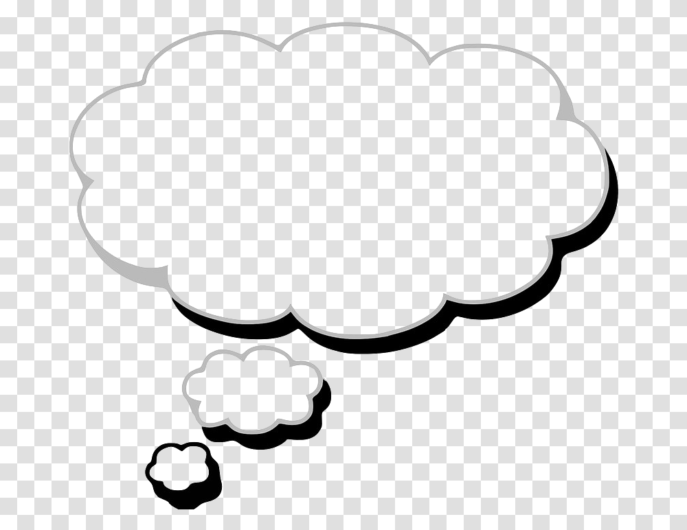 Dream Bubble Clipart Thought Cloud, Stencil, Pattern, Silhouette Transparent Png