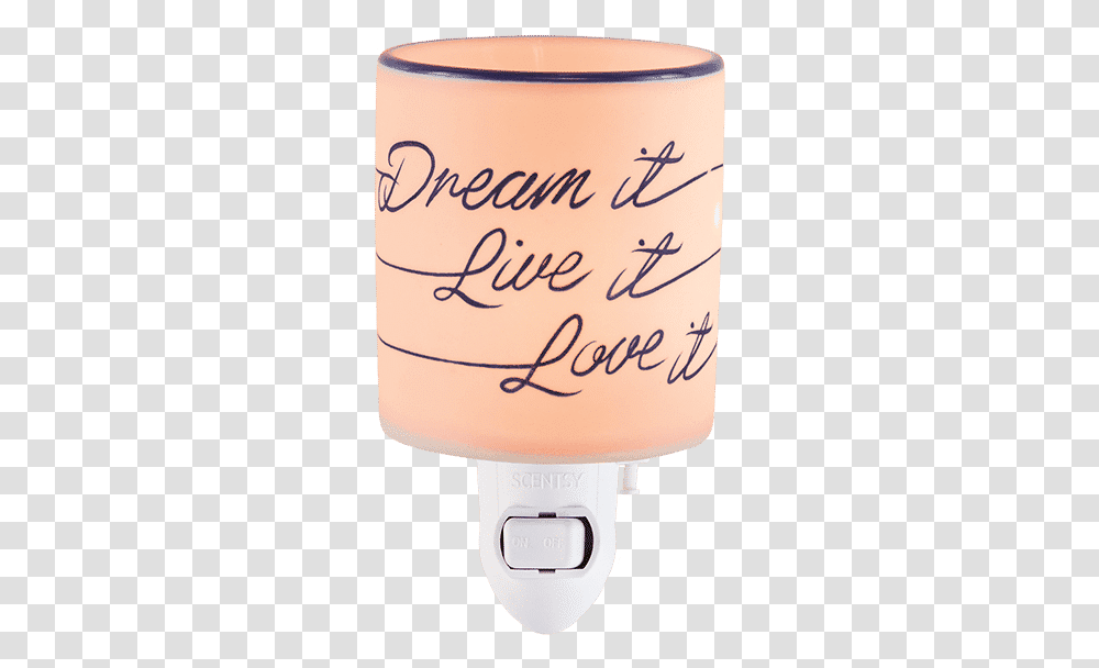 Dream It Live It Love It Scentsy Mini Warmer Scentsy Dream It Live It Love It Warmer, Handwriting, Lamp, Calligraphy Transparent Png