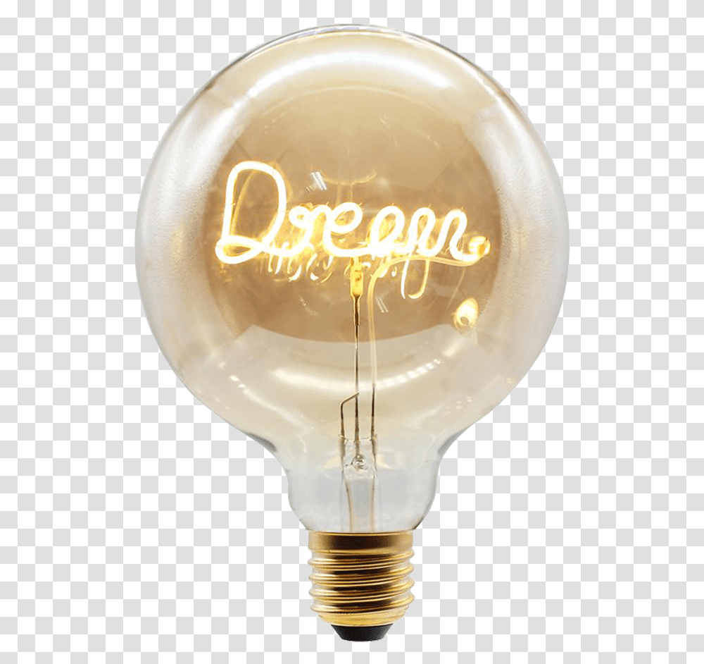 Dream Light Bulb These Bulbs Feature Words Like Compact Fluorescent Lamp, Lightbulb,  Transparent Png