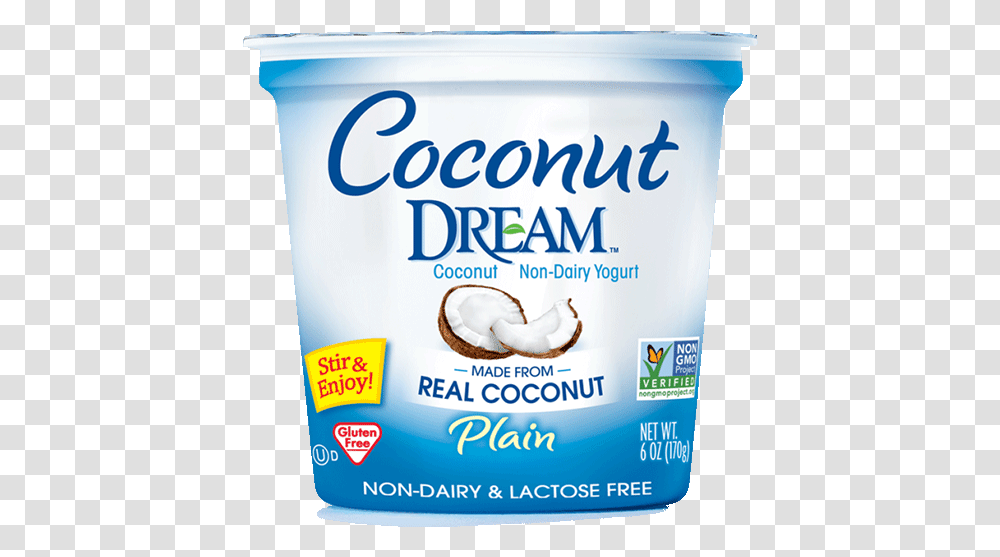 Dream Non Dairy Yogurt Milk, Dessert, Food, Plant, Vegetable Transparent Png