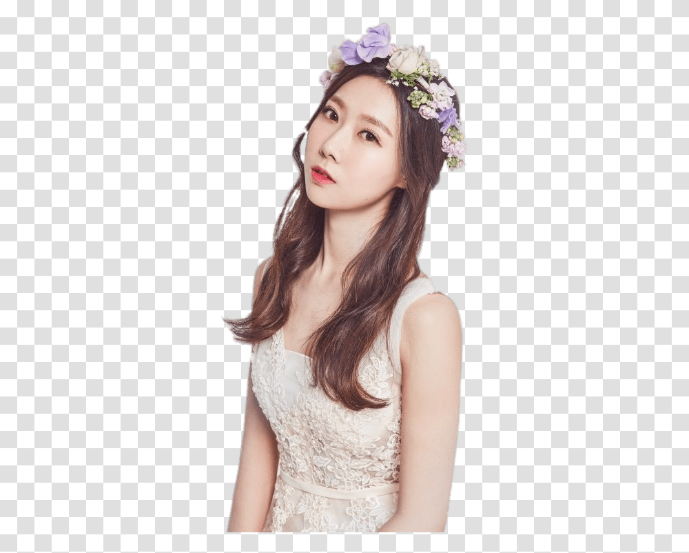 Dreamcatcher Handong Flowers In Hair Handong Photoshoot, Face, Person, Female Transparent Png