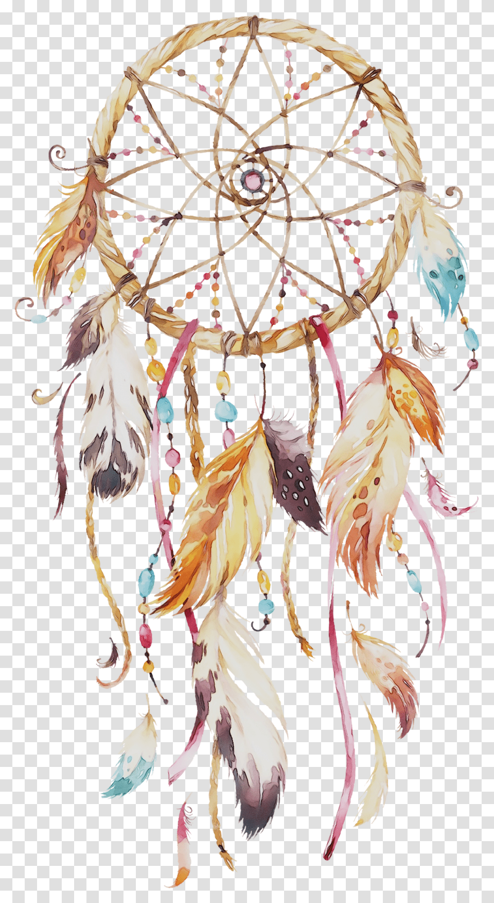 Dreamcatcher Painting Watercolor Painting Feather Pink Dream Catcher Art, Pattern, Embroidery, Floral Design Transparent Png