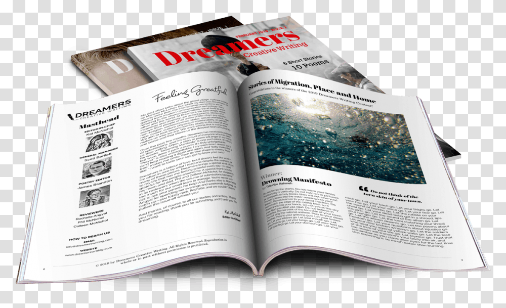 Dreamers Magazine Now Available In The Magazines, Book, Page, Text, Tree Transparent Png