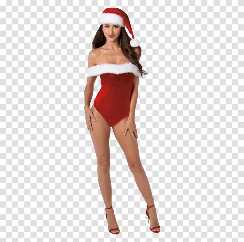 Dreamgirl Off The Shoulder Christmas Teddy Costume Hat, Apparel, Person, Human Transparent Png