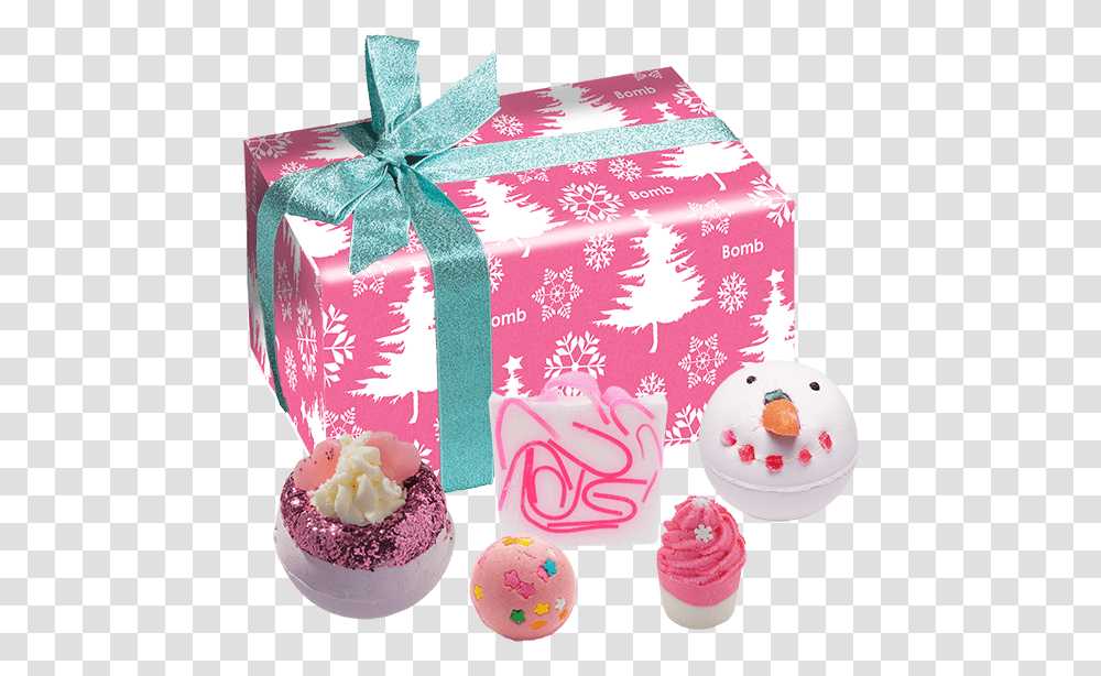 Dreaming Of A Pink Christmas Gift Pack Dreaming Of A Pink Christmas Bomb Cosmetics, Birthday Cake, Dessert, Food, Cream Transparent Png