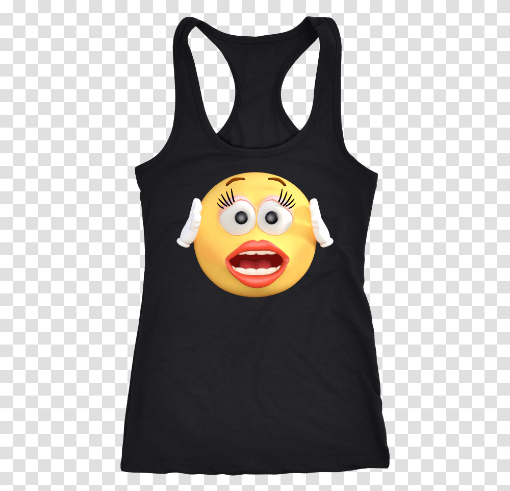 Dreamoctane Women Shock Emoji Tank Top Active Tank, Apparel, T-Shirt, Toy Transparent Png