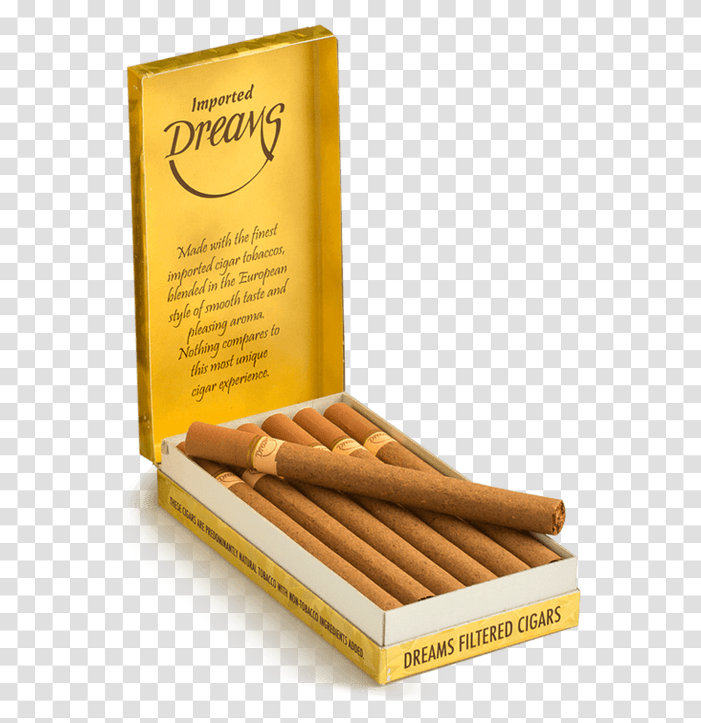 Dreams Filtered Vanilla Cigars Breadstick, Book, Weapon, Weaponry, Bomb Transparent Png