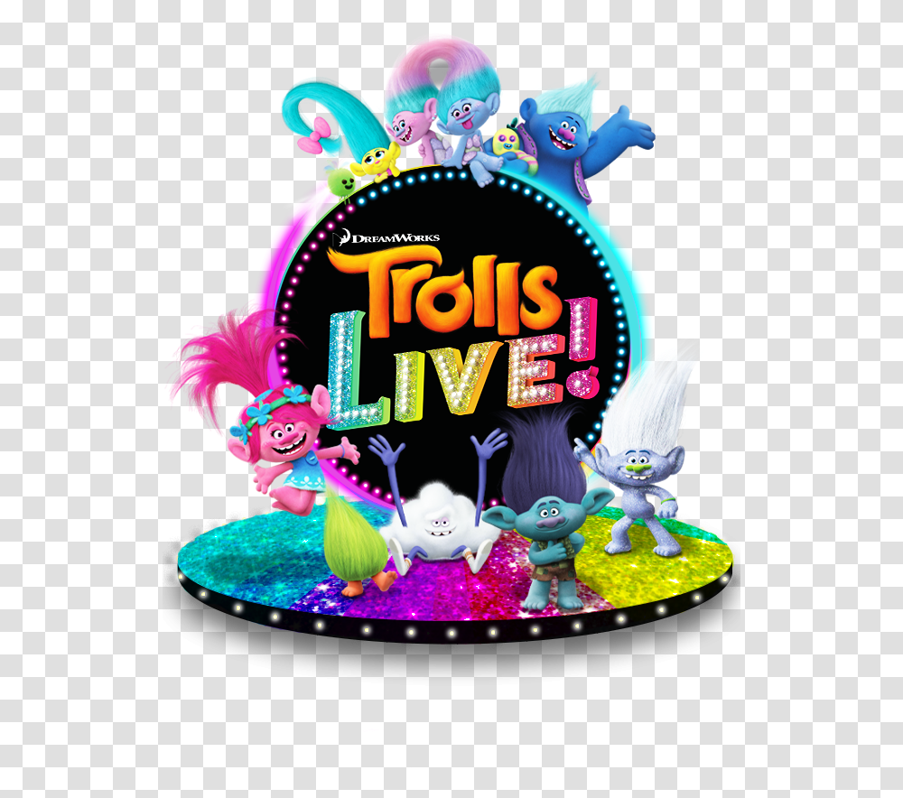 Dreamworks Trolls Live Trolls World Tour Cast, Poster, Advertisement, Flyer, Paper Transparent Png