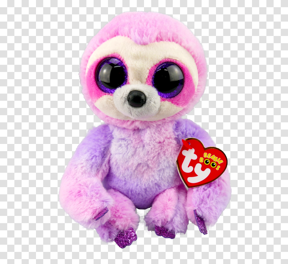 Dreamy The Purple Sloth Regular Beanie Boo Lemon Drop Beanie Boo, Plush, Toy, Teddy Bear Transparent Png