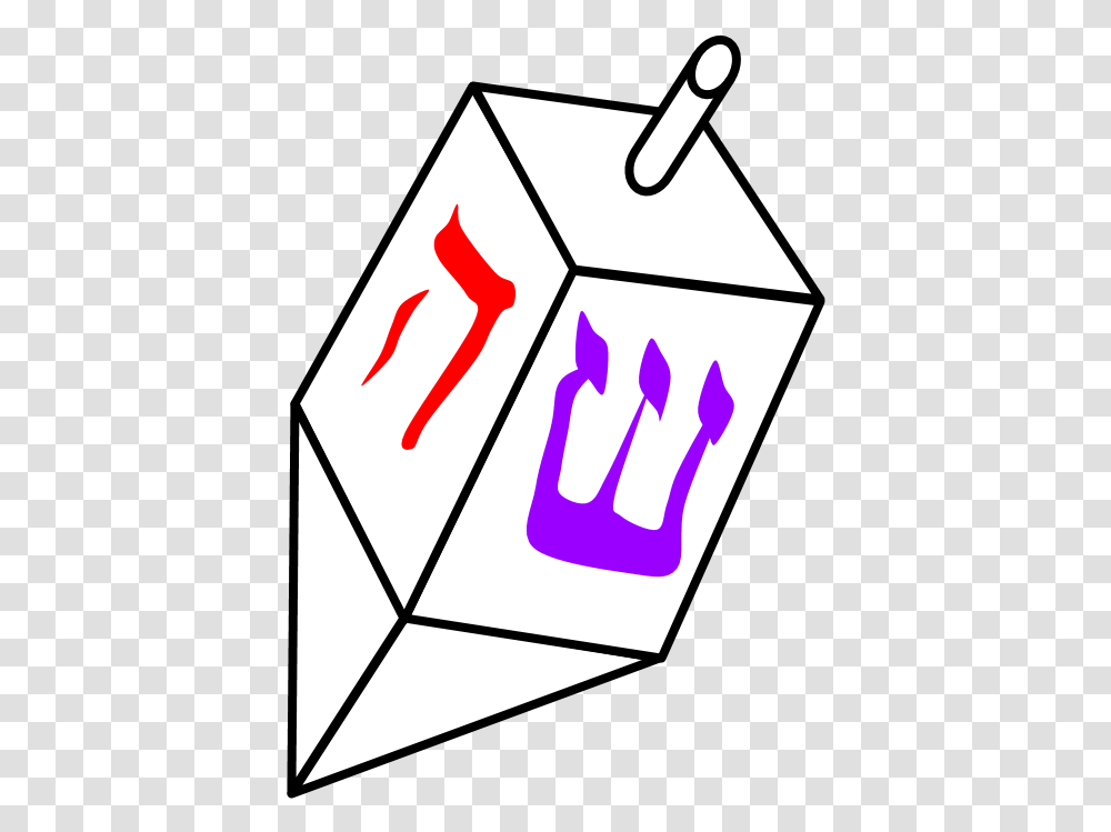 Dreidel White With Hebrew Letters Toy Dreidel, Triangle, Number Transparent Png