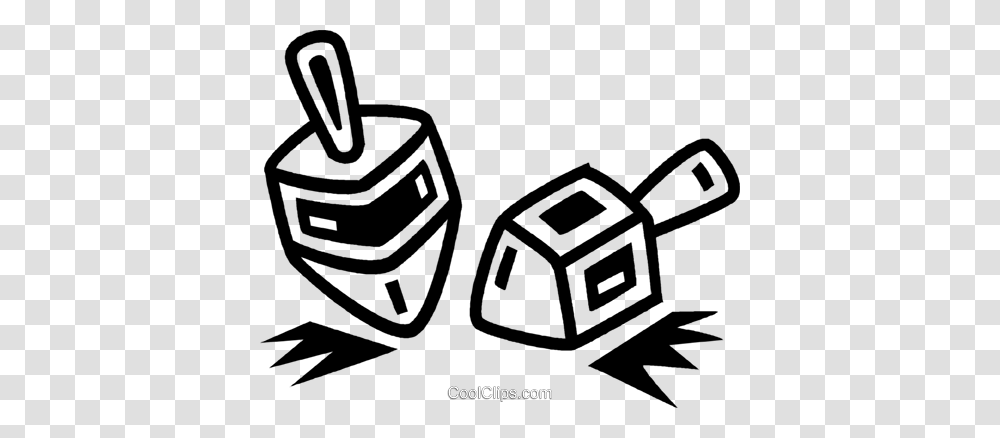 Dreidels Royalty Free Vector Clip Art Illustration, Cowbell, Electronics, Dynamite, Bomb Transparent Png