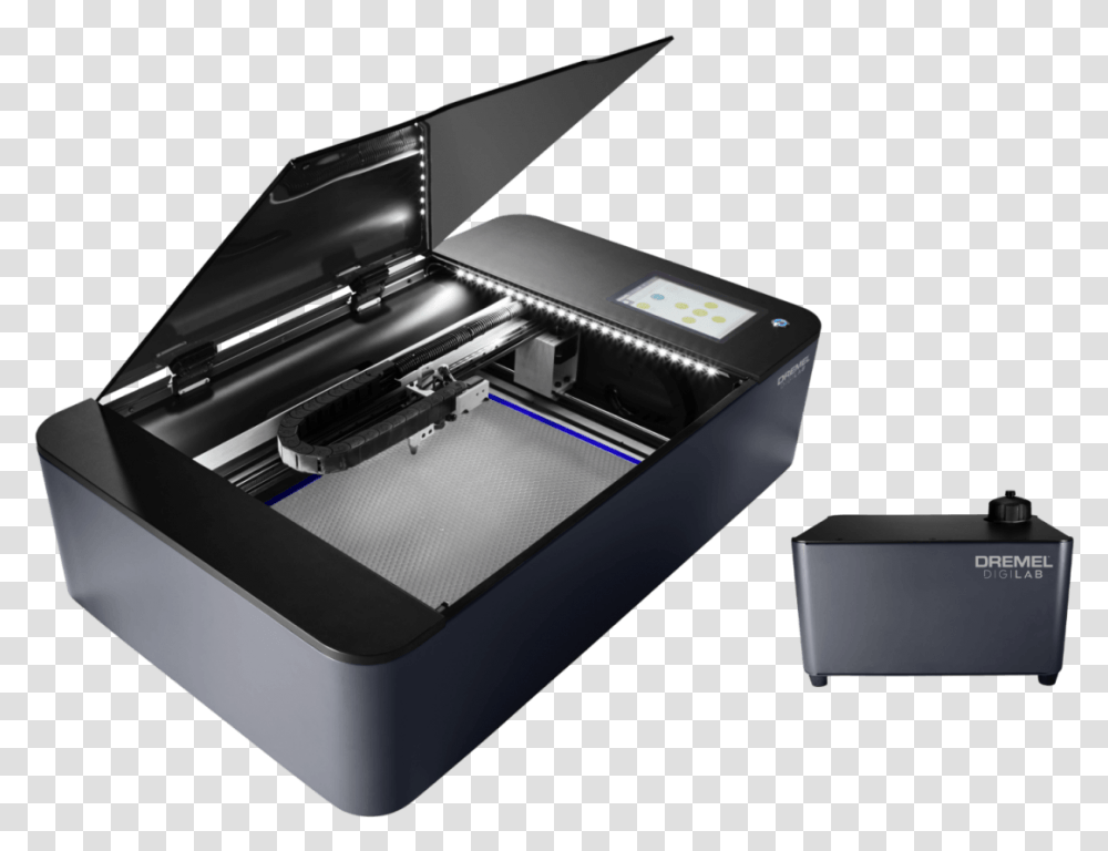 Dremel Digilab Laser Cutter, Machine, Drawer, Furniture, Printer Transparent Png