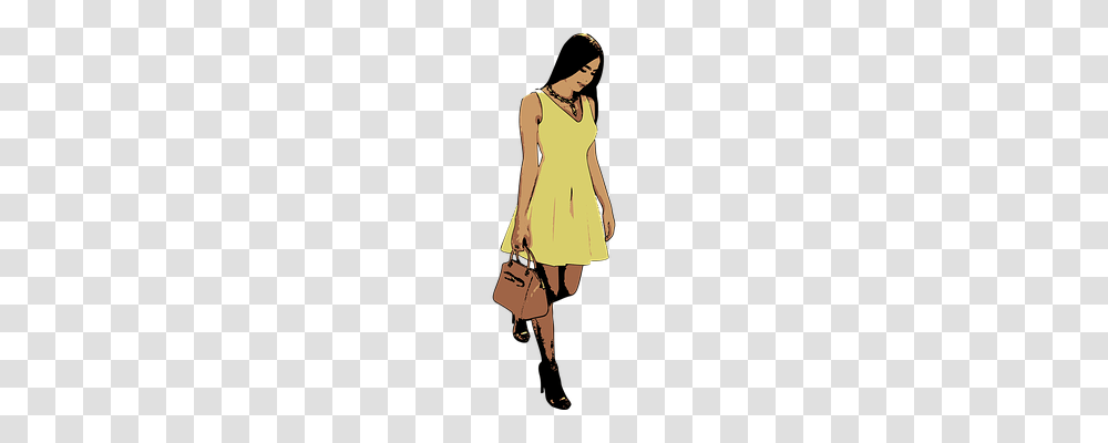 Dress Person, Apparel, Handbag Transparent Png