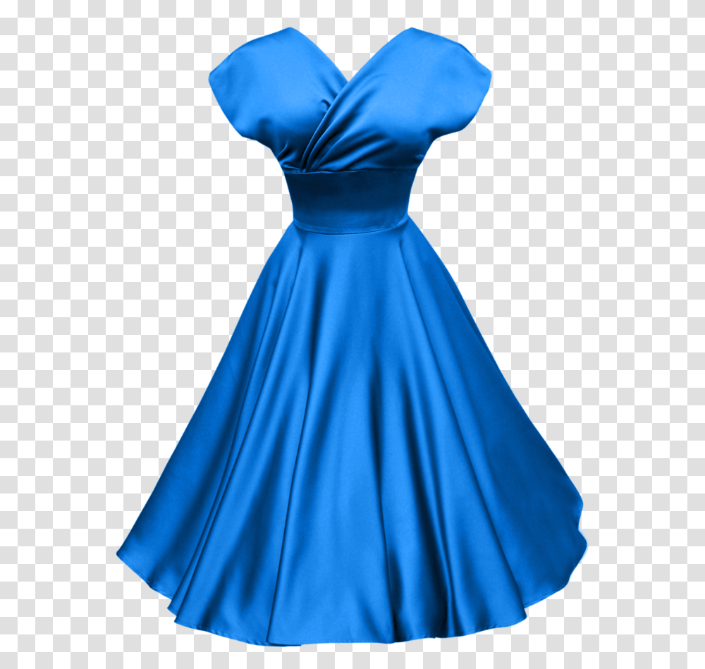 Dress Blue Retro Blue Dress Clipart, Apparel, Female, Person Transparent Png