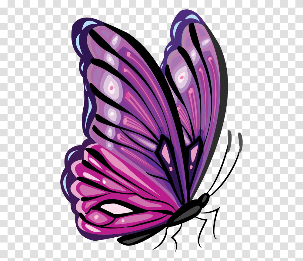 Dress Clipart Butterfly Purple Pink Butterfly, Insect, Invertebrate, Animal Transparent Png