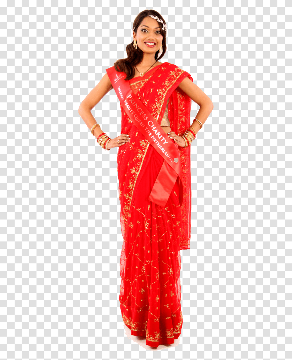 Dress Download Sari, Apparel, Silk, Person Transparent Png