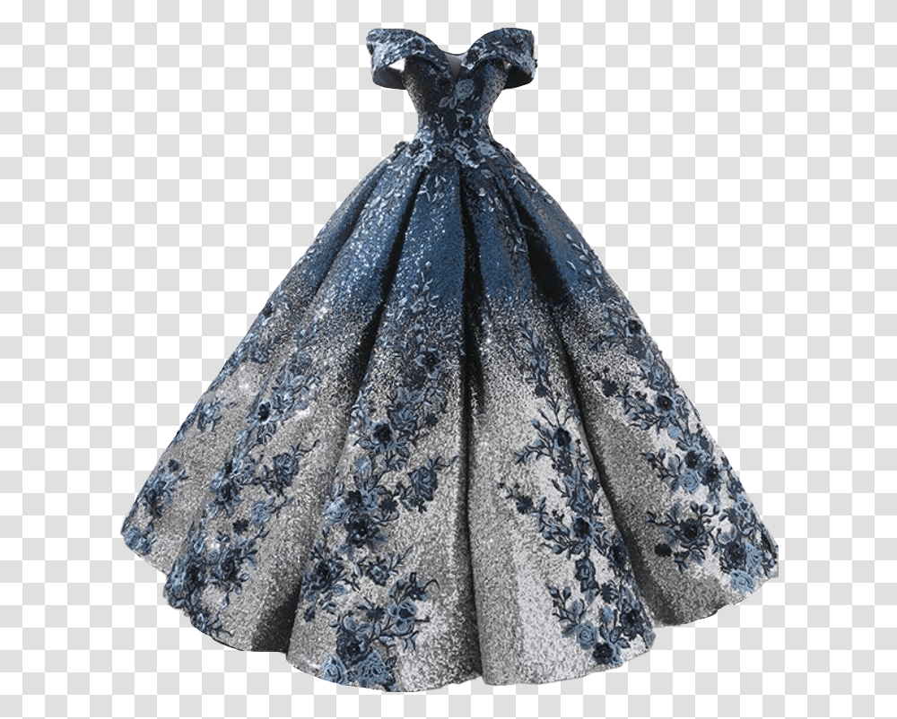 Dress Dresses Dress Style Dress Vestido Vestidos Blue Floral Quince Dresses, Apparel, Evening Dress, Robe Transparent Png
