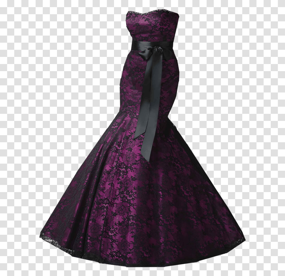 Dress Images 1 Image Black And Purple Wedding Dresses, Clothing, Apparel, Female, Evening Dress Transparent Png