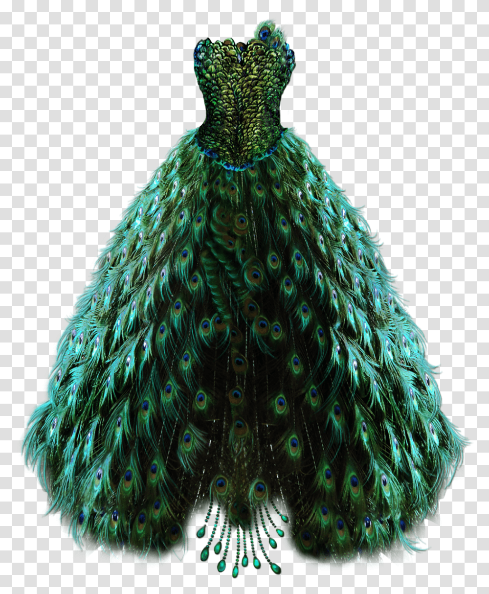 Dress Peacock Clipart Peacock Gown Dress, Apparel, Female, Woman Transparent Png