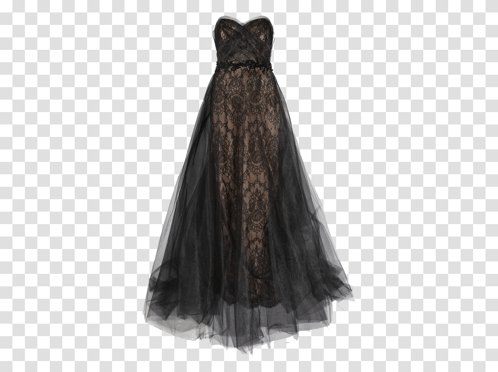 Dress Pic Vera Wang Black Tulle Dress, Apparel, Evening Dress, Robe Transparent Png