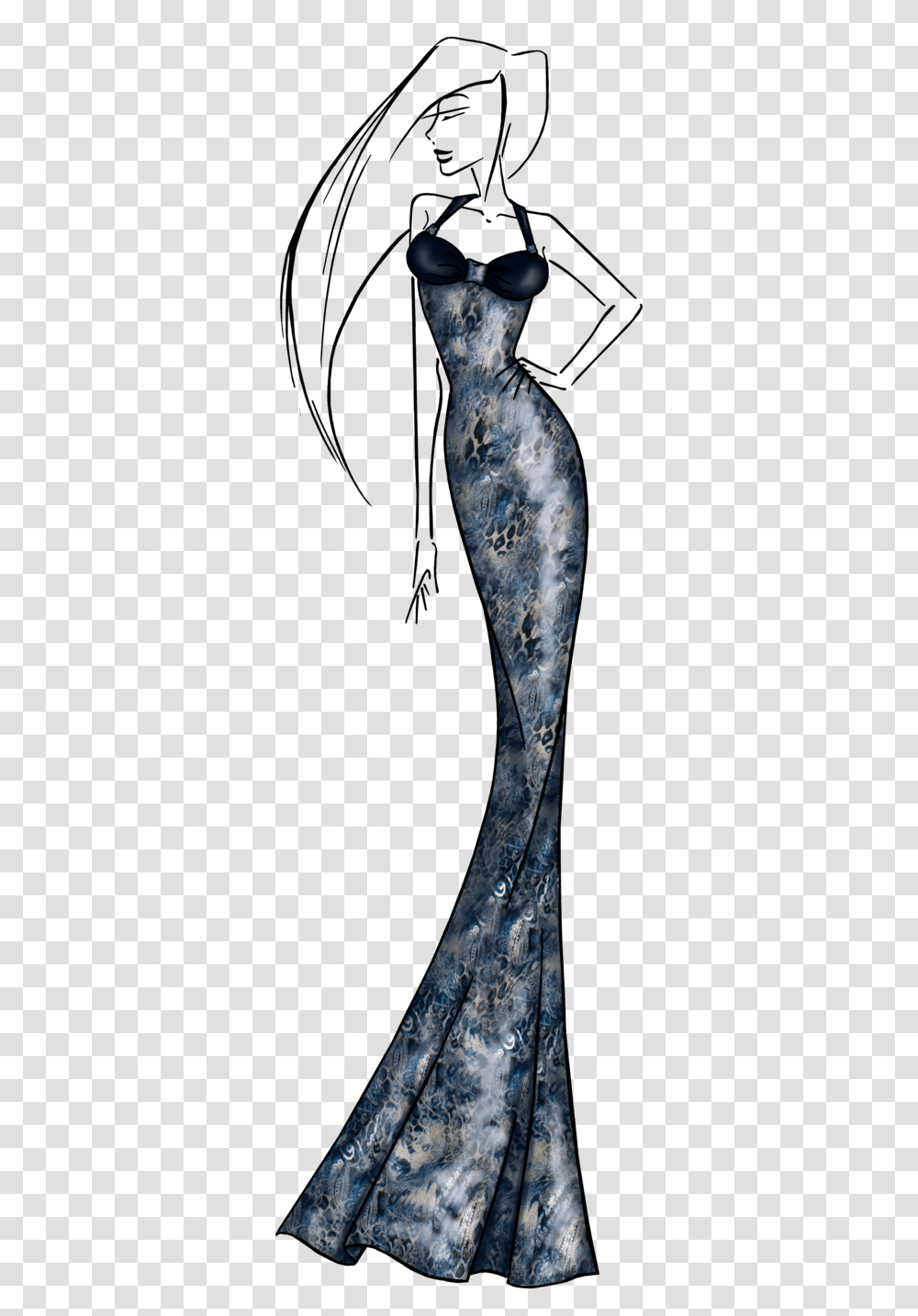 Dress Silhouettes Model Dress Silhouette, Skin, Weapon, Tattoo Transparent Png