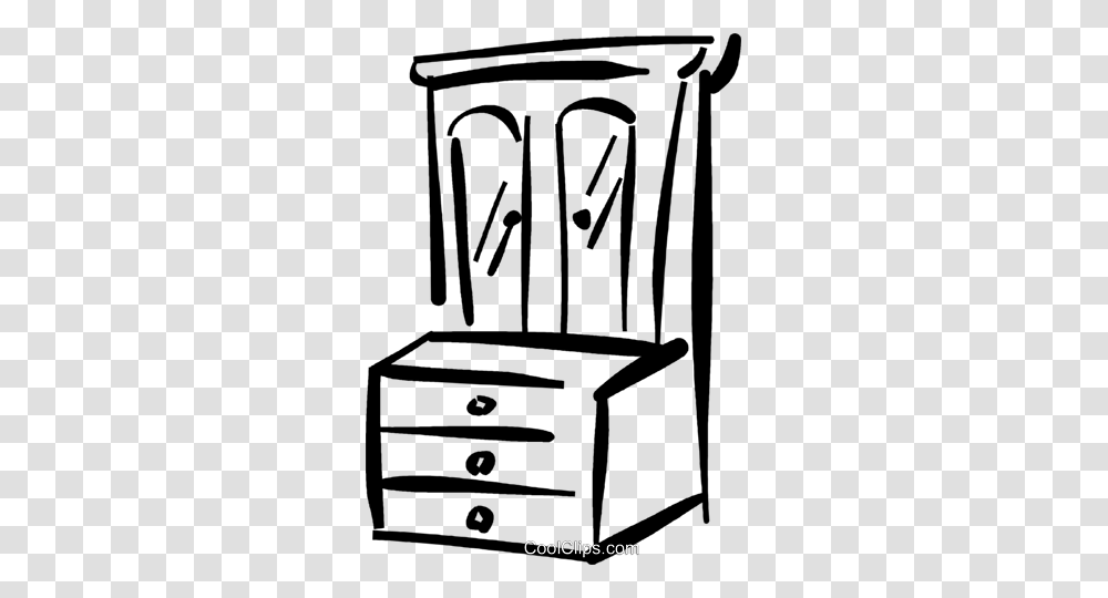 Dresser Royalty Free Vector Clip Art Illustration, Furniture, Utility Pole, Cabinet Transparent Png