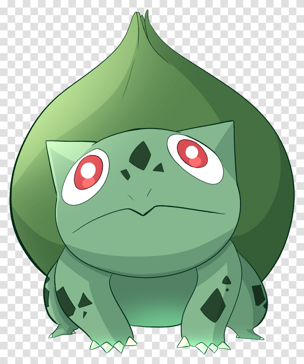 Drew A Derpy Bulbasaur And Thought You Guys Might Like It Fictional Character, Green, Amphibian, Wildlife, Animal Transparent Png