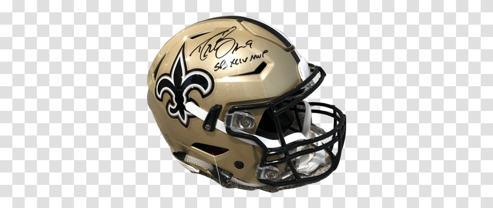 Drew Brees New Orleans Saints Signed New Orleans Saints, Helmet, Clothing, Apparel, Football Helmet Transparent Png