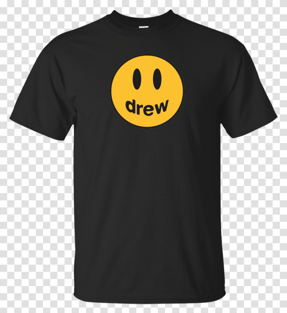 Drew House T Shirt Black, Apparel, T-Shirt, Person Transparent Png