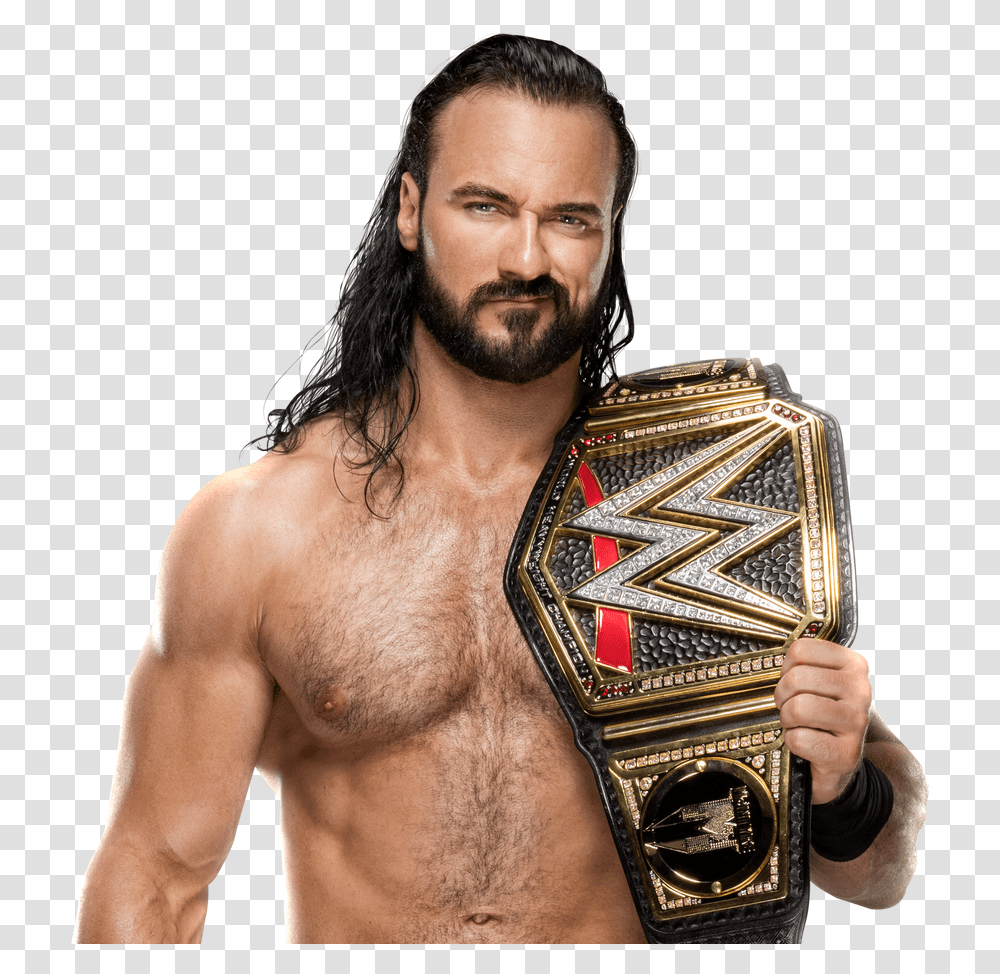 Drew Mcintyre With Wwe Championship, Person, Human, Costume, Face Transparent Png